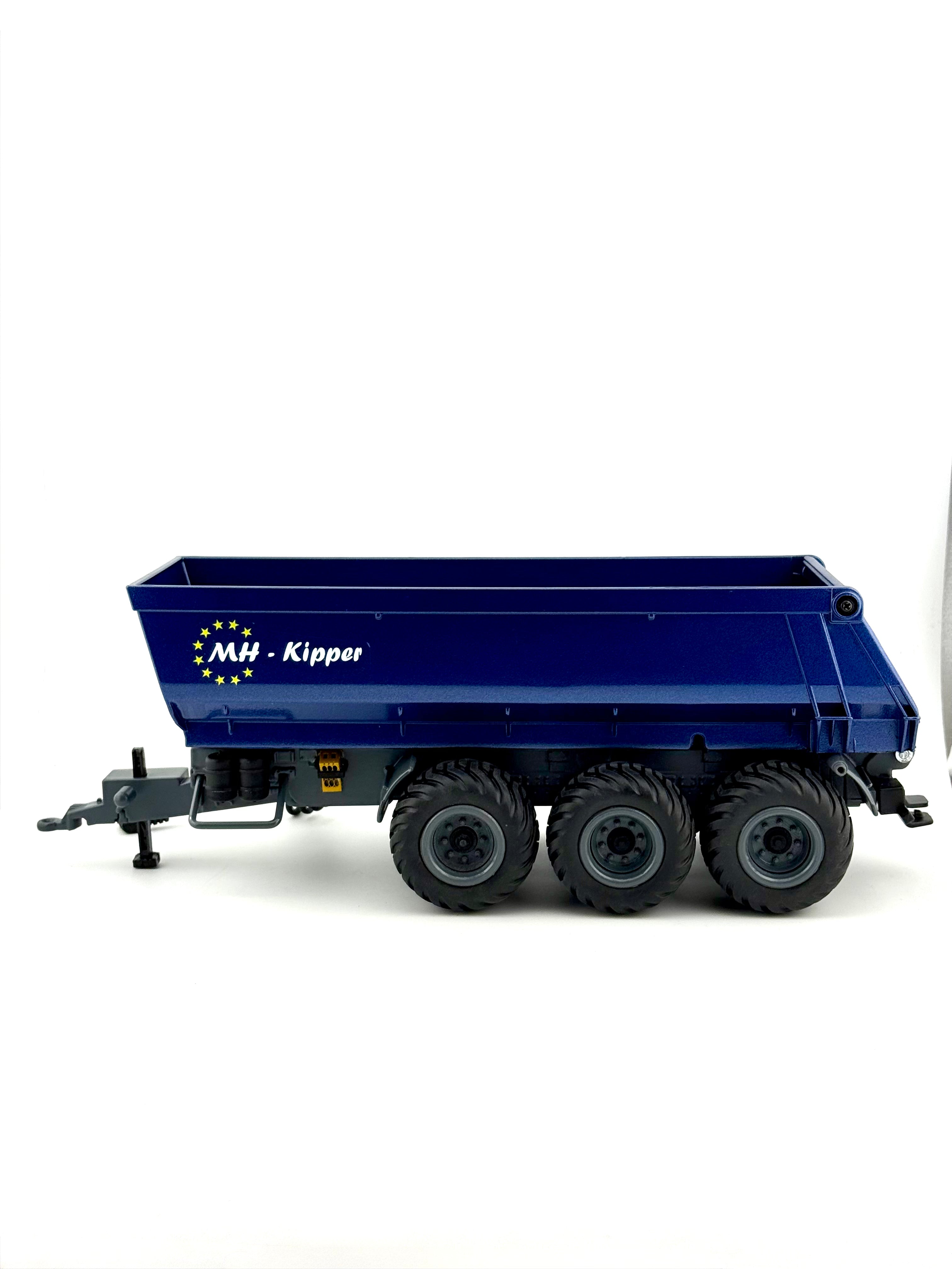 Siku Control 6780 Schmitz Dreiachser Kipper Umbau 1:32 New Holland blau – erhöhter Kippwinkel