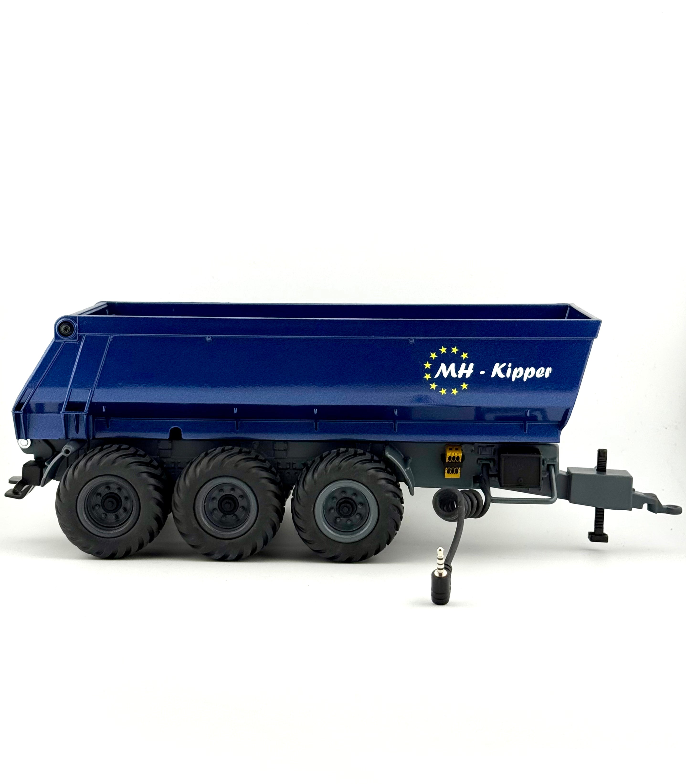 Siku Control 6780 Schmitz Dreiachser Kipper Umbau 1:32 New Holland blau – erhöhter Kippwinkel