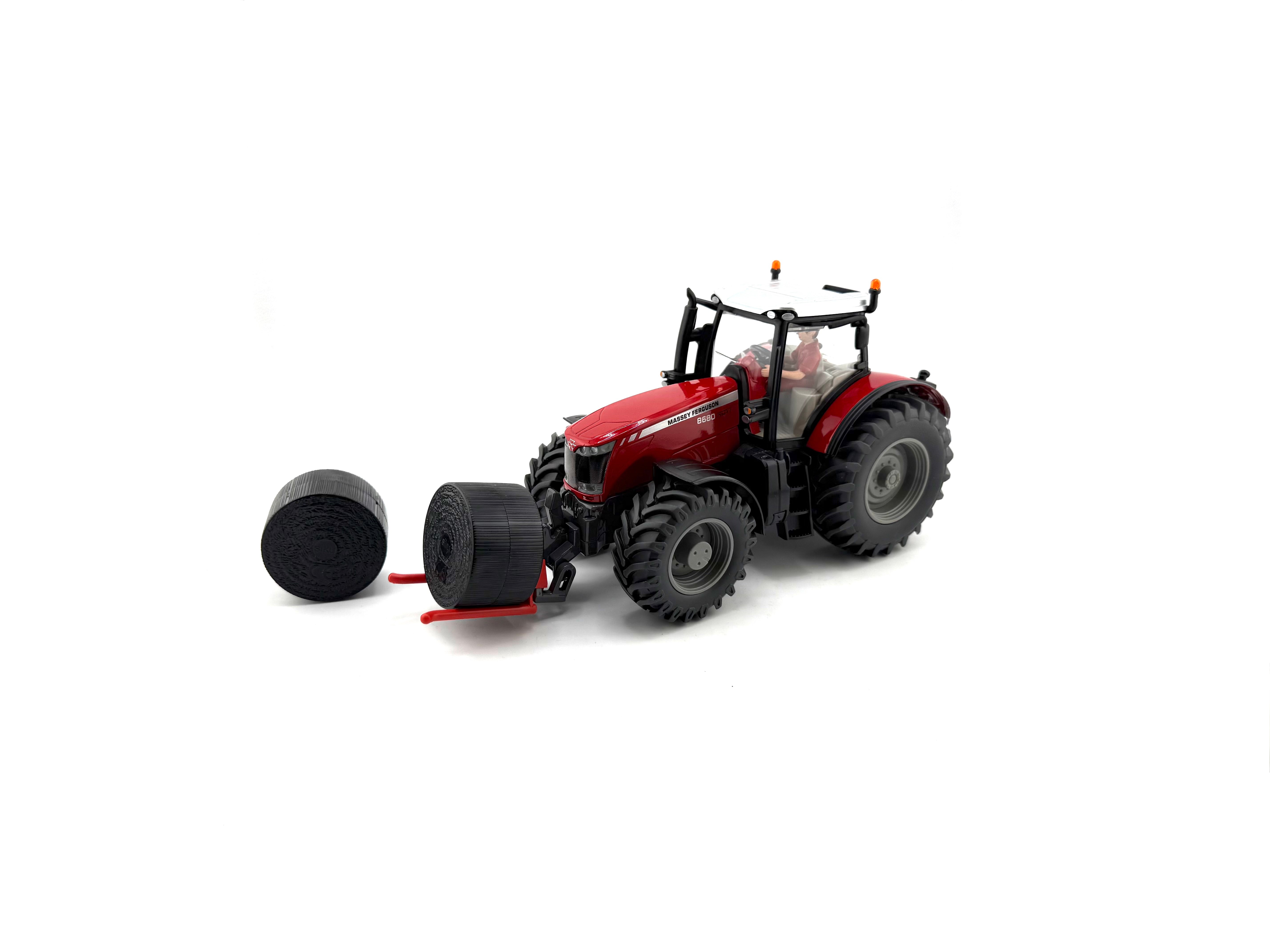 SIKU FARMER 8614 Massey Ferguson mit Silozange und Ballen Sondermodell