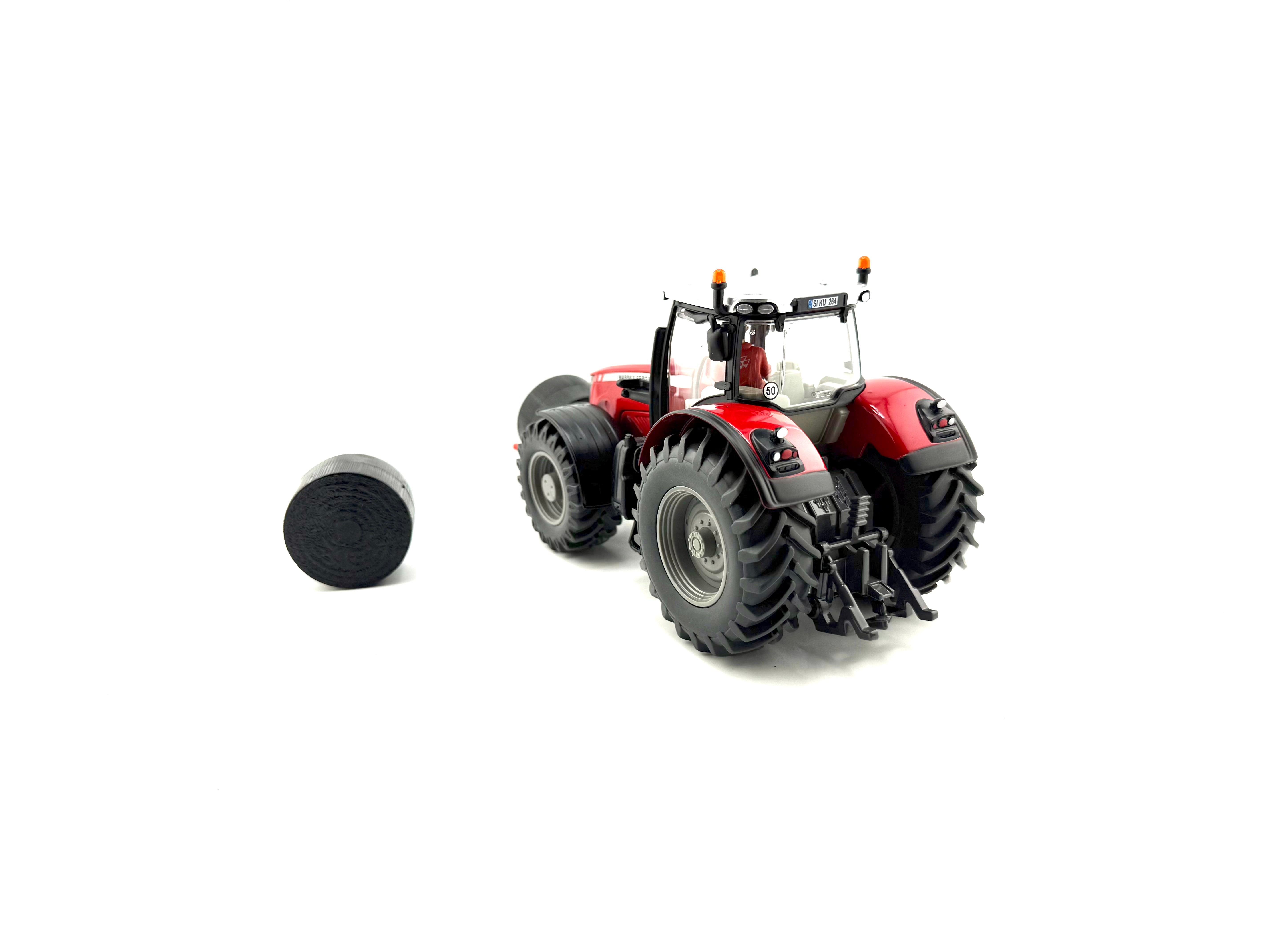 SIKU FARMER 8614 Massey Ferguson mit Silozange und Ballen Sondermodell