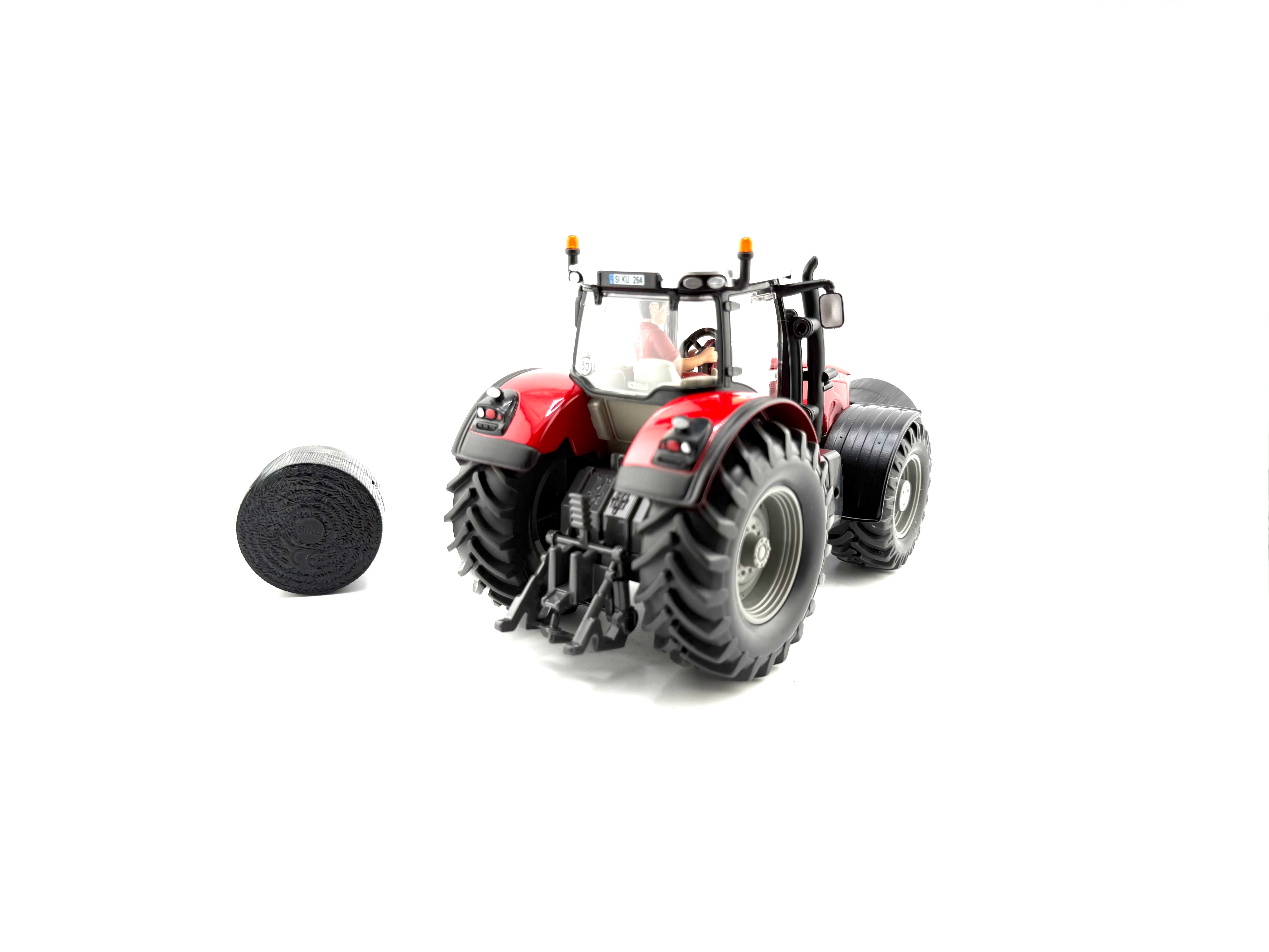 SIKU FARMER 8614 Massey Ferguson mit Silozange und Ballen Sondermodell