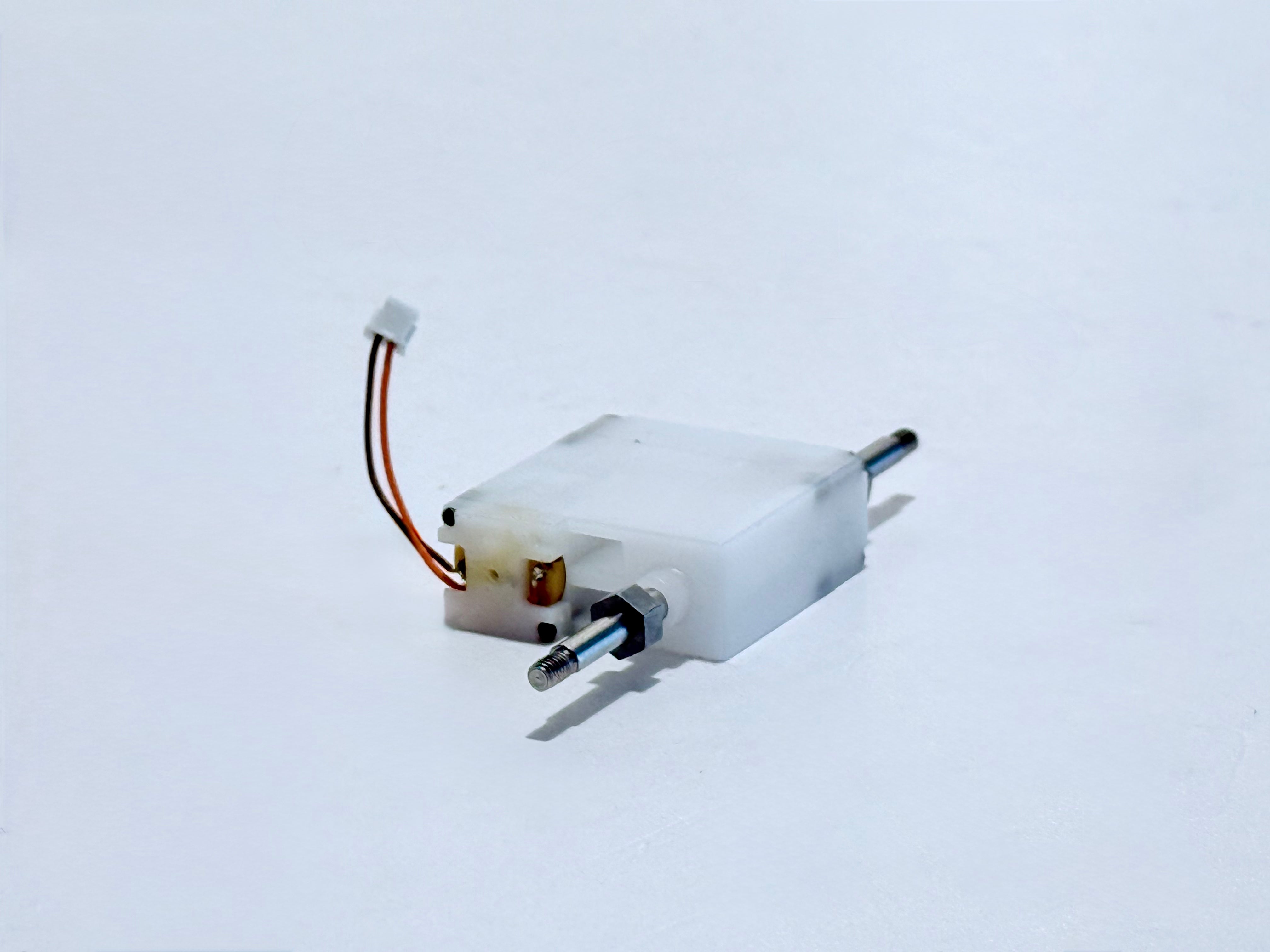 Ersatz Antrieb Liegend weiß mit silberner Achse