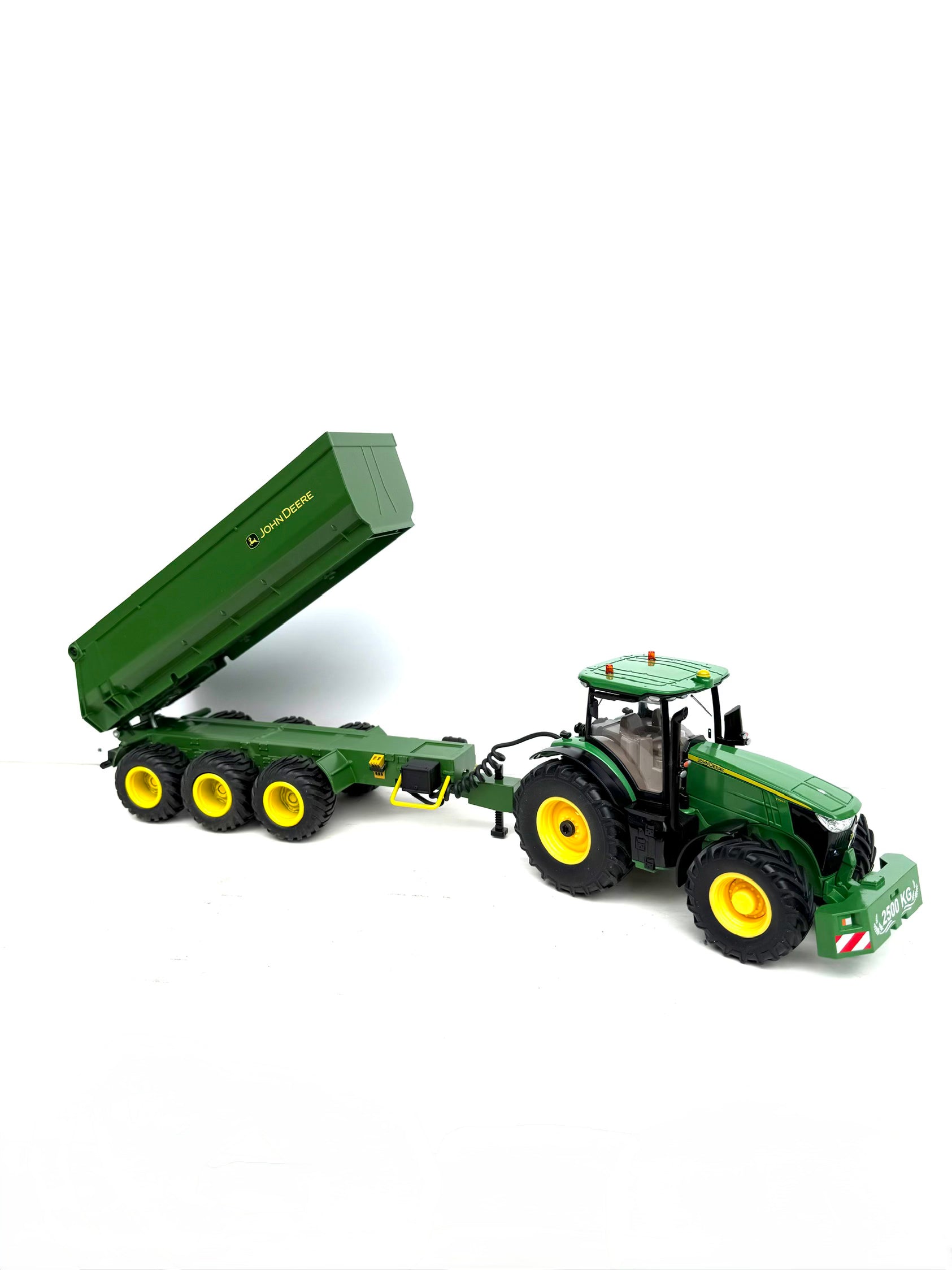 John Deere Dreiachs Kipper gekippt 1:32 RC Modell mit Traktor