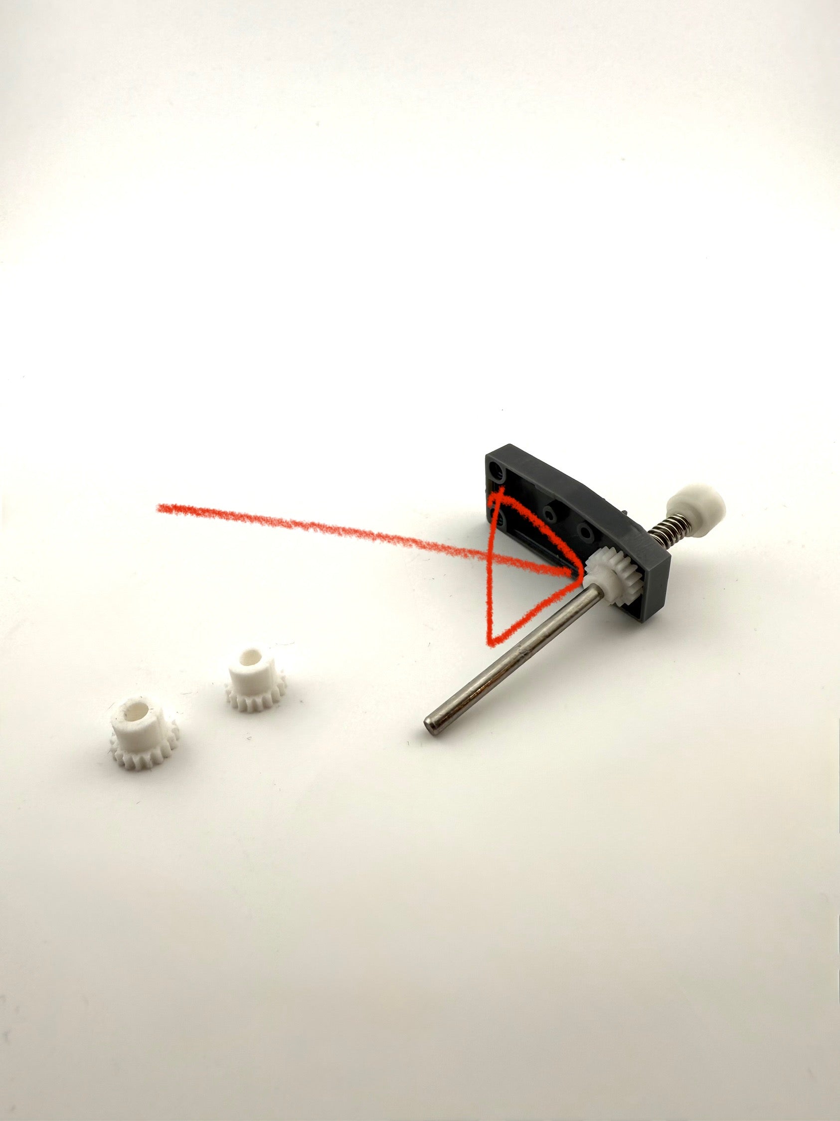 2 x Ersatz Zahnrad für SIKU CONTROL Rampengetriebe von Tieflader 6721/ 6744 von MAN und VOLVO LKW Doppelpack