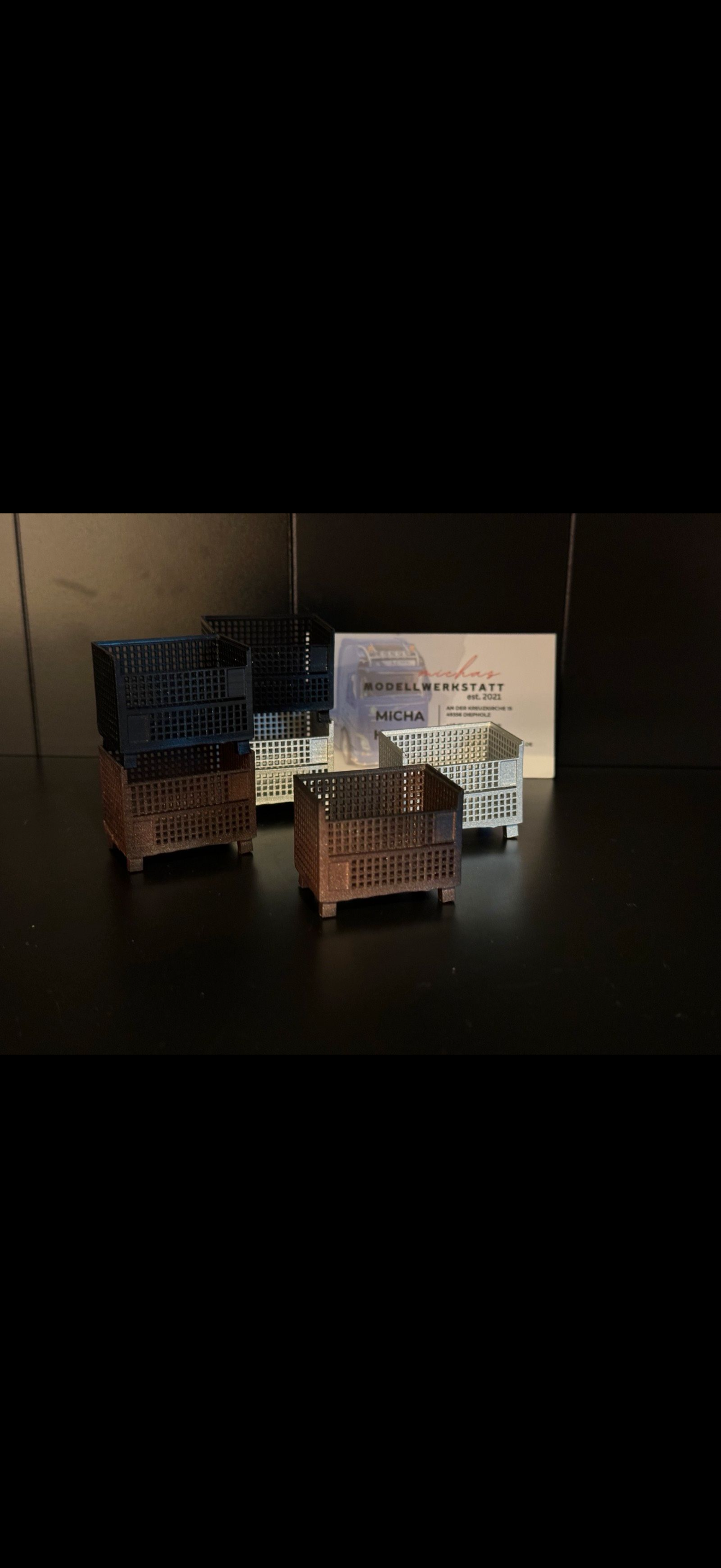Gitterboxen 1:32 in verschiedenen Farben 3d gedruckt