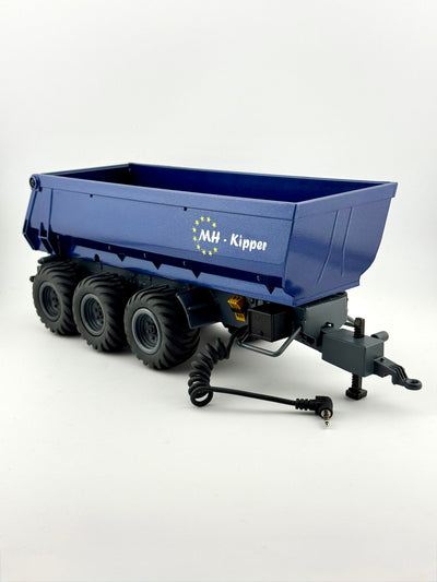 Siku Control 6780 Schmitz Dreiachser Kipper Umbau 1:32 New Holland blau  – erhöhter Kippwinkel