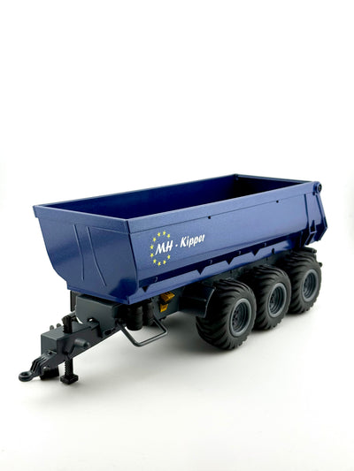 Siku Control 6780 Schmitz Dreiachser Kipper Umbau 1:32 New Holland blau  – erhöhter Kippwinkel