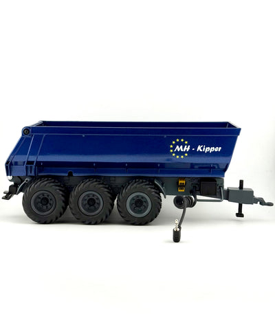 Siku Control 6780 Schmitz Dreiachser Kipper Umbau 1:32 New Holland blau  – erhöhter Kippwinkel