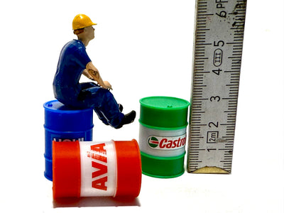 Gedrucktes 200l Öl-/Schmierstoff Fass 3D Druck 1:32 AVIA Liqui Moly Castrol