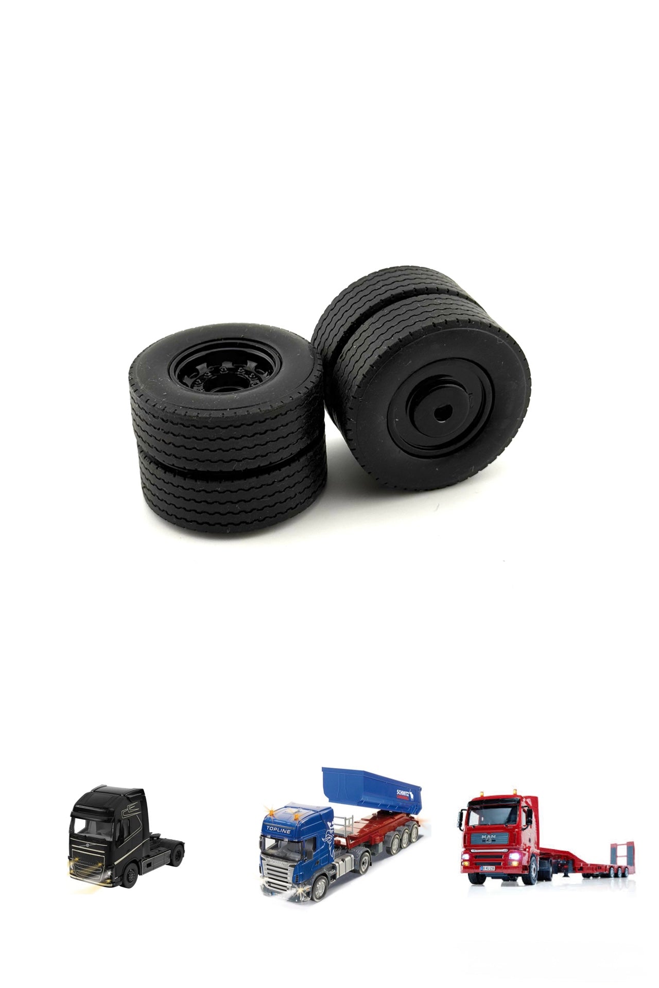 1 Set Pneumatici Camion Siku Control 6731 Volvo Scania MAN