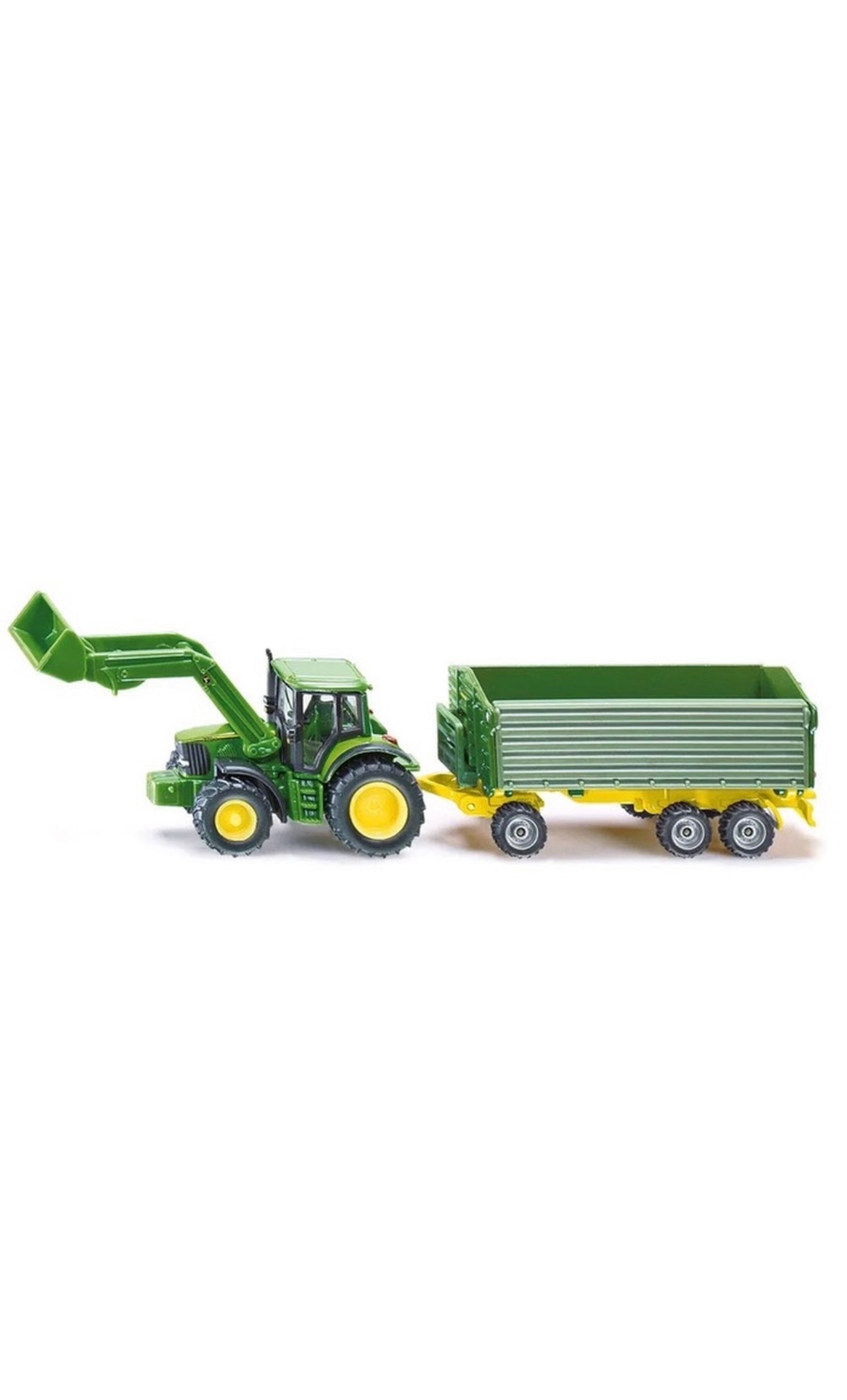 SIKU FARMER 1843 John Deere mit Frontlader und Anhänger