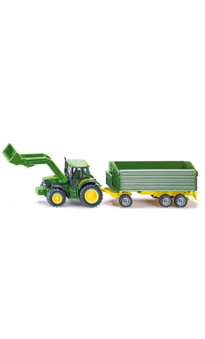 SIKU FARMER 1843 John Deere mit Frontlader und Anhänger