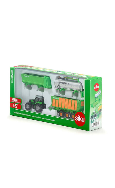 SIKU FARMER 1848 Deutz Traktor mit Anhänger Set
