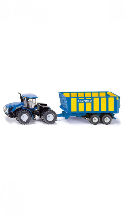 SIKU FARMER 1947 New Holland Traktor mit Silagewagen (1:50)