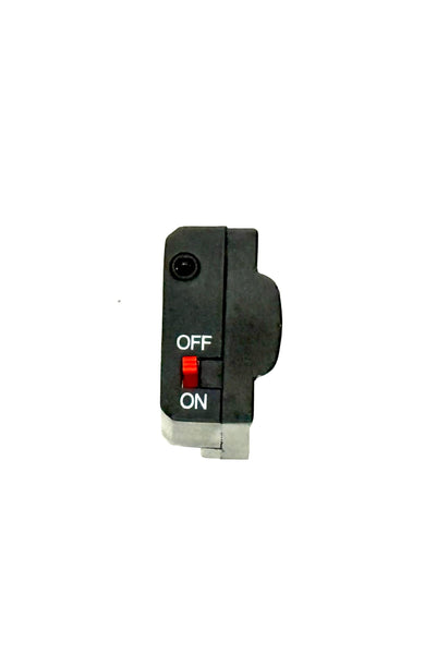 Akku Draufsicht schwarz mit Schieberegler ON/OFF