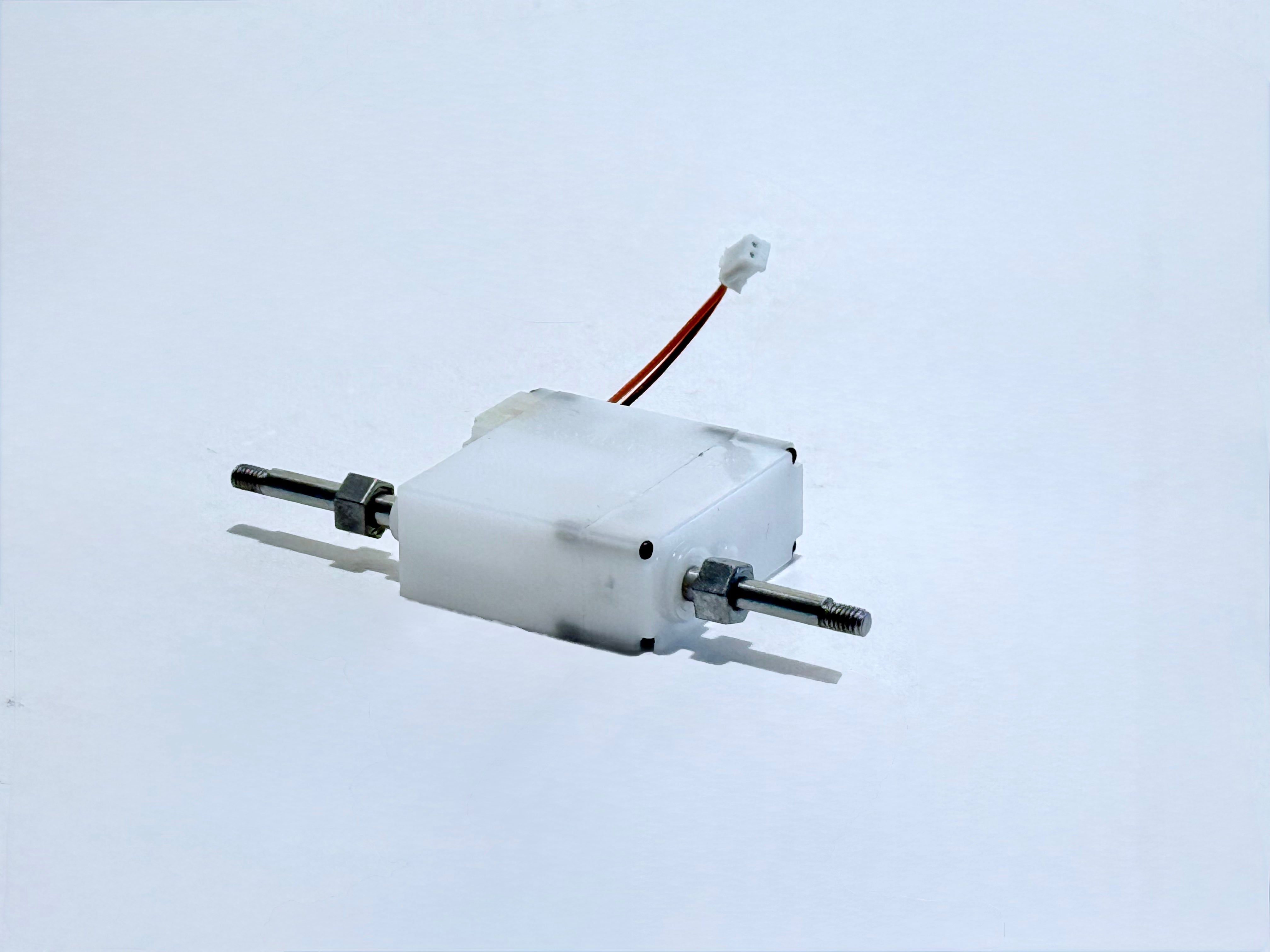 Ersatz Antrieb Liegend weiß mit silberner Achse