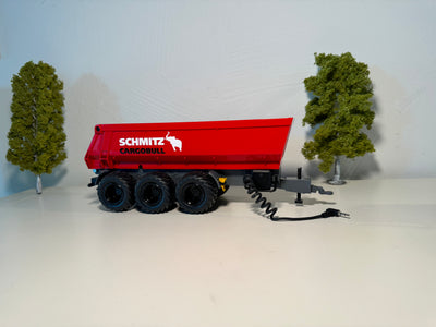 Seitenansicht:
Kipper in rot, Felgen in schwarz