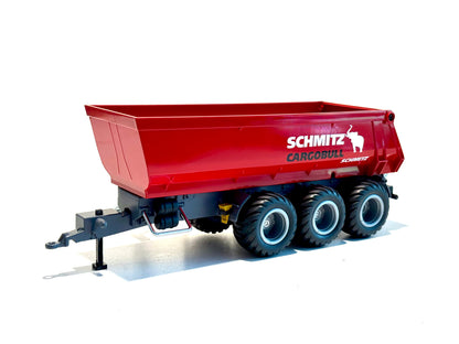 Seitenansicht:
Kipper in rot, Felgen in schwarz