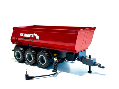 Seitenansicht:
Kipper in rot, Felgen in schwarz