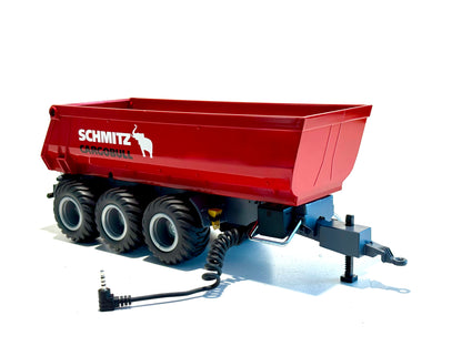 Seitenansicht:
Kipper in rot, Felgen in schwarz