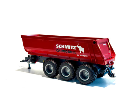 Seitenansicht:
Kipper in rot, Felgen in schwarz