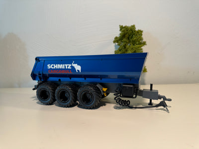 Seitenansicht:
Kipper in blau, Felgen in schwarz