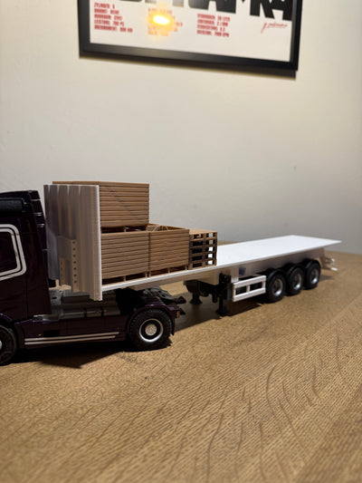 Sattelauflieger 1 32 Seitenansicht Modellbau Plateau Anhänger