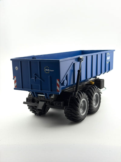 Detailansicht des SIKU Control 6780 Baustellenkipper Umbaus im Maßstab 1:32 mit realistischer Mulde, Fahrwerk und RC Technik für Modellbau