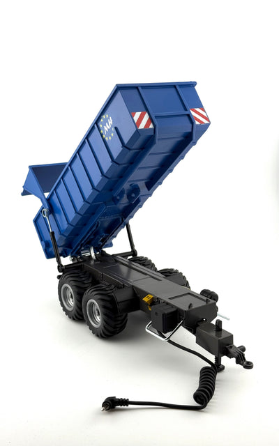 SIKU Control 6780 Baustellenkipper Umbau im Maßstab 1:32 mit erhöhter Kippfunktion und angehobener blauer Mulde, RC Modell mit realistischem Kippwinkel und Heckklappenöffnung